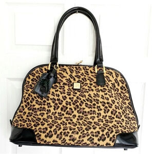 Diane Von Furstenberg Madagascar Collection Leopard weekender travel bag
